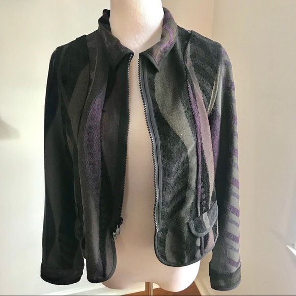 Patchwork / Tapestry Zipper Jacket - Picture 3 of 5